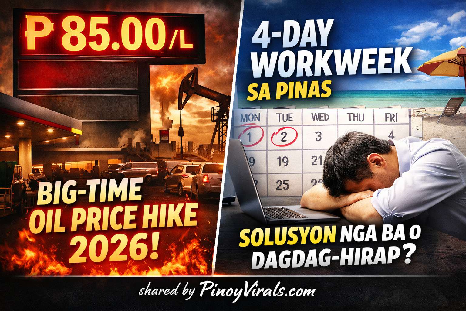 Big-Time Oil Price Hike 2026: 4-Day Workweek sa Pinas, Solusyon nga ba o Dagdag-Hirap?