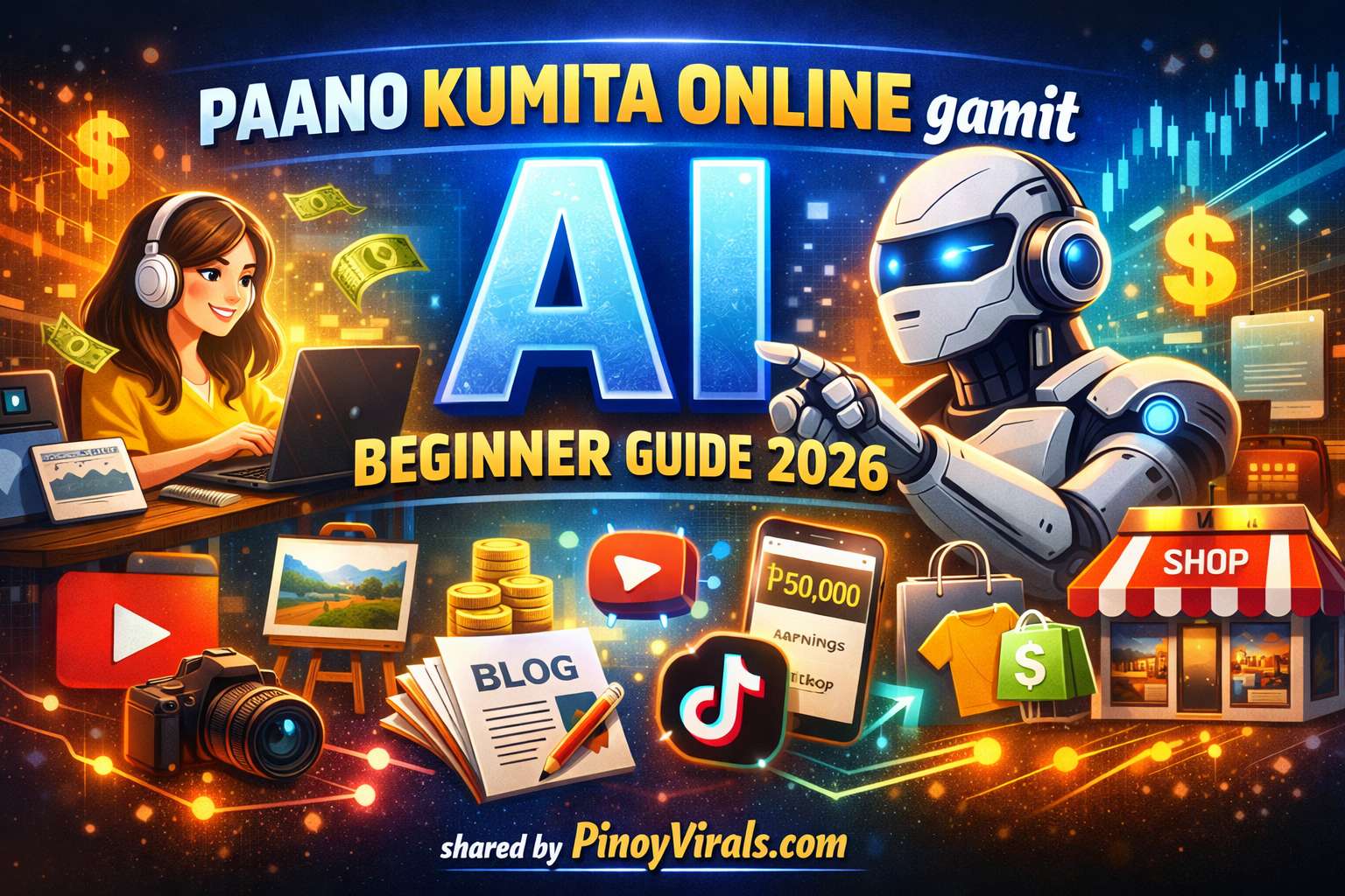 Paano Kumita Online gamit AI (Beginner Guide 2026): Step-by-Step Para sa Mga Baguhan