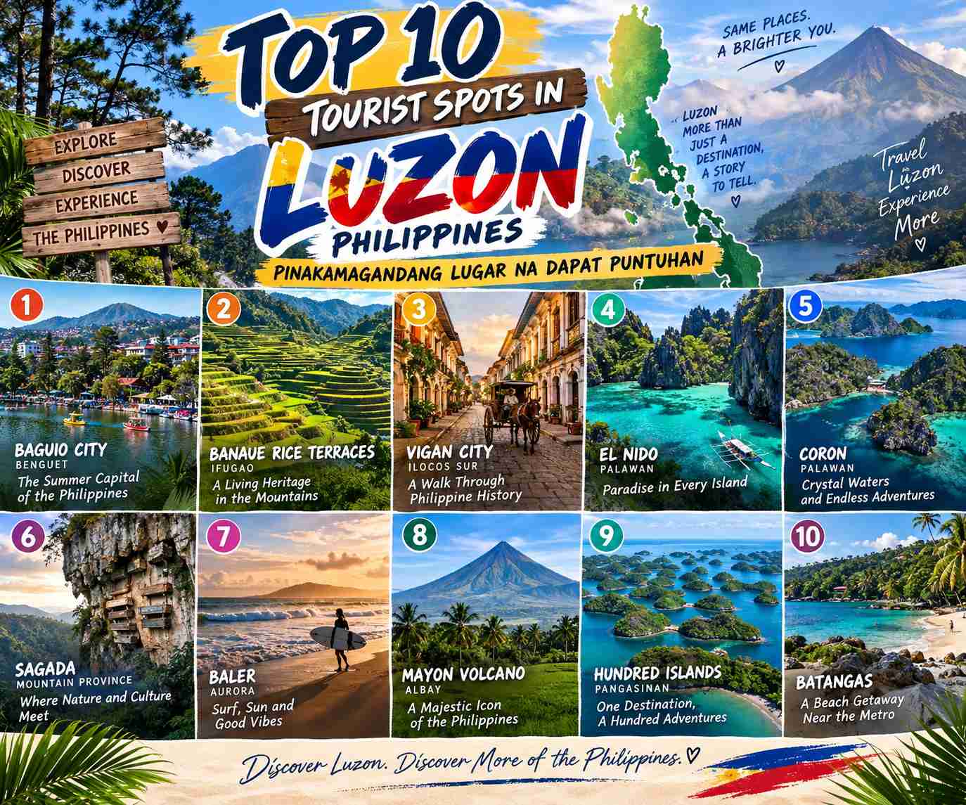 Top 10 Tourist Spots in Luzon Philippines: Pinakamagandang Lugar na Dapat Puntahan